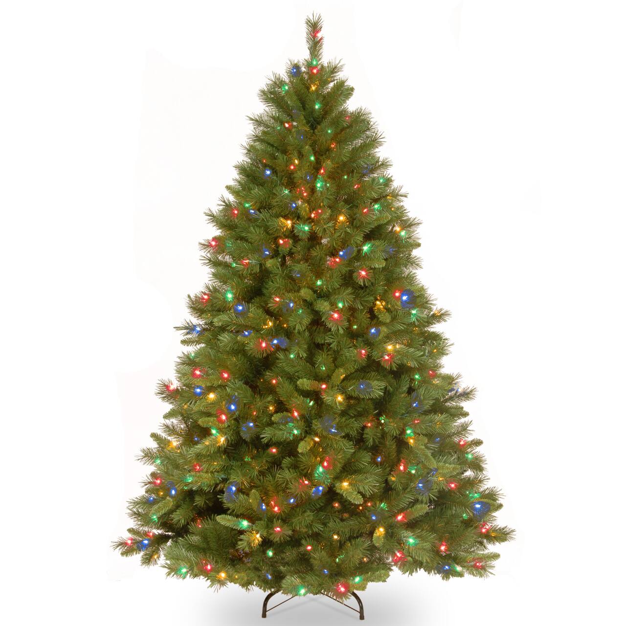 7.5 ft. Pre-Lit Winchester Pine Full Artificial Christmas Tree, Multicolor Lights